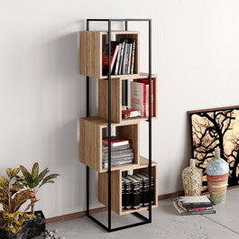 Hanah Home Prada Estantería Nogal y Negro